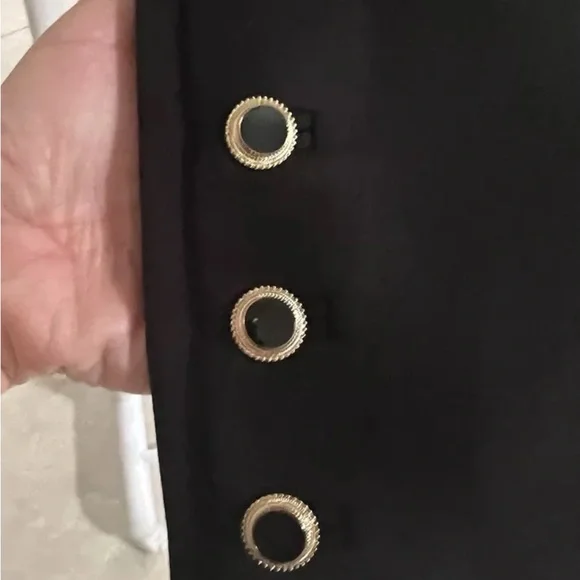 Chicos straight Black Pants with Button Accents - Picture 2 of 3